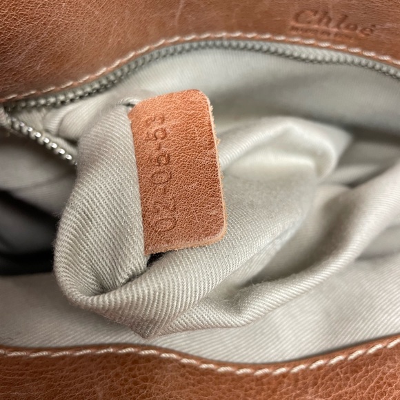 Chloe Edith Satchel Tan LIKE NEW - Picture 7 of 13